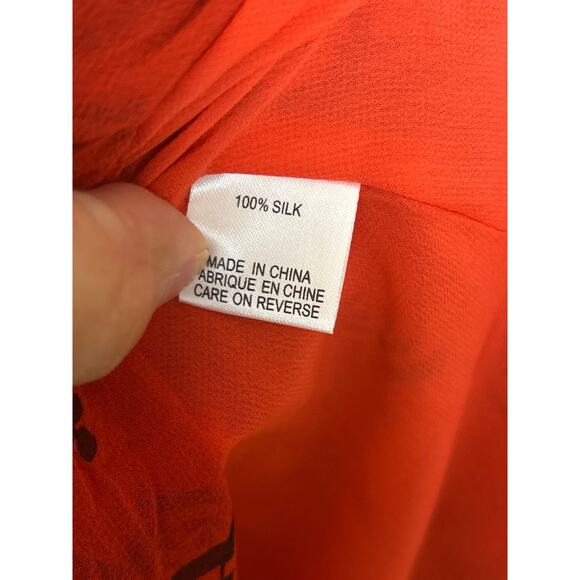 Cacharel Women’s 2 Red Black Silk Embroidered Lined Belted Boho Mini Dress - Picture 4 of 9